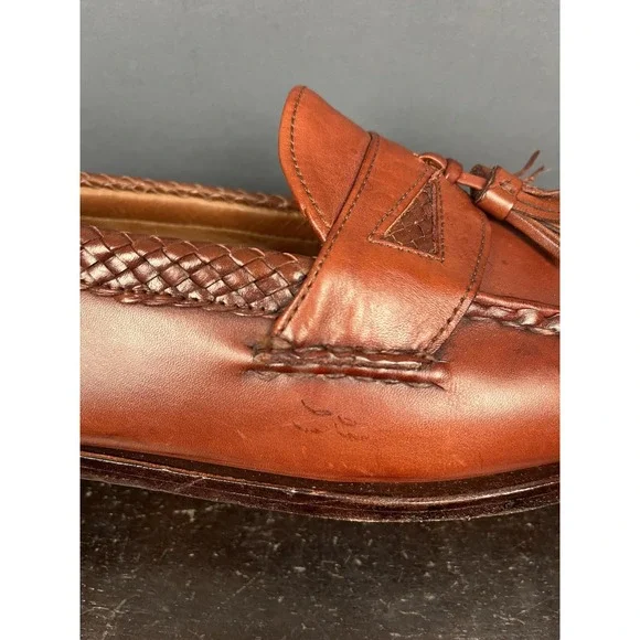 Allen‎ Edmonds Maxfield Shoes Mens Size 10.5 Brown Tassel Loafers Leather USA